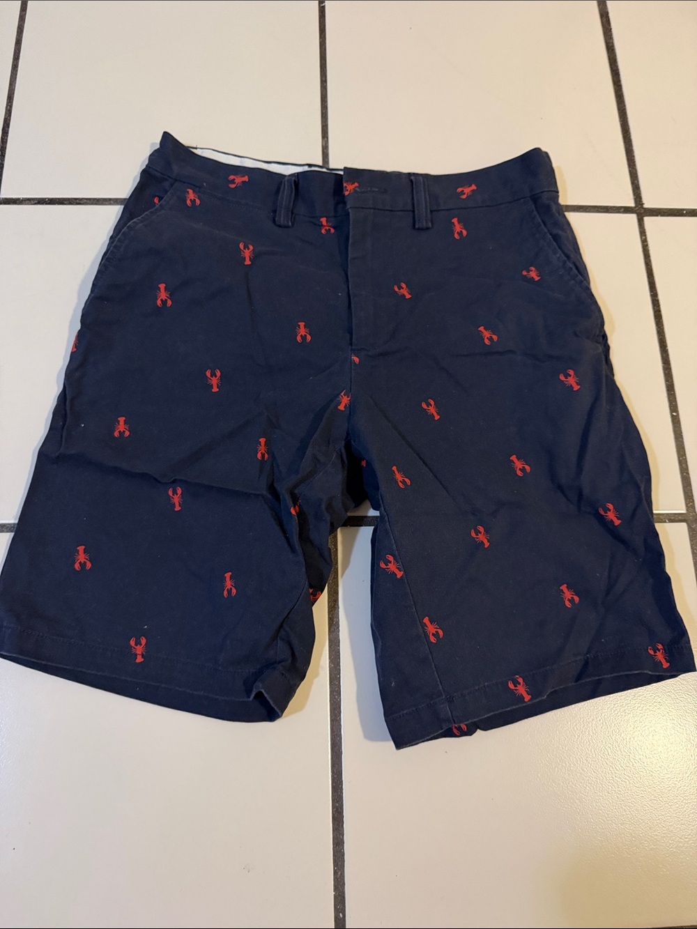 Old Navy Navy Shorts with Red Lobster Embroidery